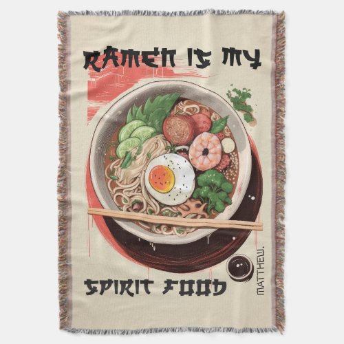 Personalized Your Name Ramen Blanket