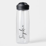 Personalized Your Name Script Clear Water Bottle<br><div class="desc">Add your name to this water bottle for a personalized wedding favor,  bridal party gift or just for everyday use!</div>