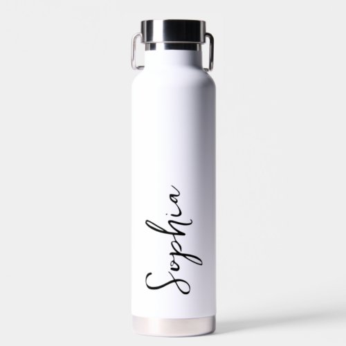 Personalized Your Name Script White Wedding  Water Bottle