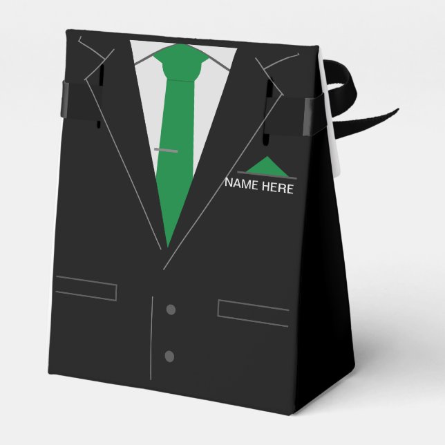 Personalized Your Name Text Funny Tie Gift Box (Back Side)