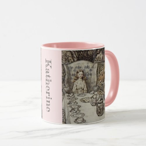 Personalized Your Name Vintage Alice in Wonderland Mug