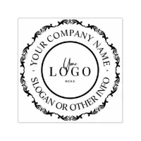 Create Your Own Custom Logo & Business Details Rubber Stamp, Zazzle