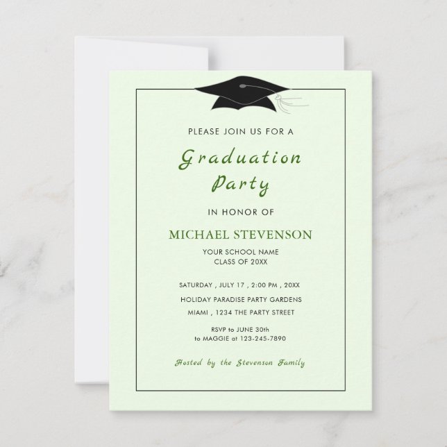 Personalized Your Own Desgn Graduation Invitation (Front)