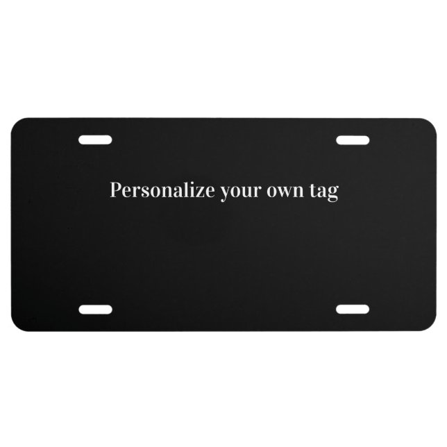 Personalized your own license plate (Front)
