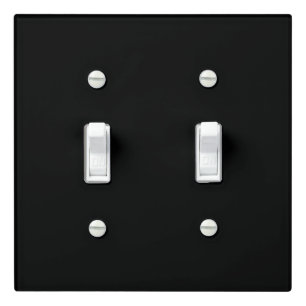 Personalized Your Own Stylish Modern Elegant black Light Switch Cover