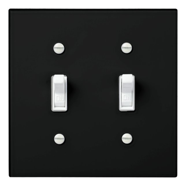 Personalized Your Own Stylish Modern Elegant black Light Switch Cover (In Situ)