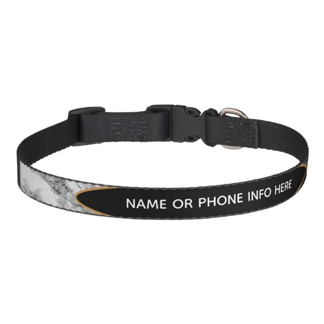 Personalized Your Pet Collar with Name Phone Info (Front)