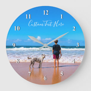 Personalized Your Pet Photo and Custom Text Clock