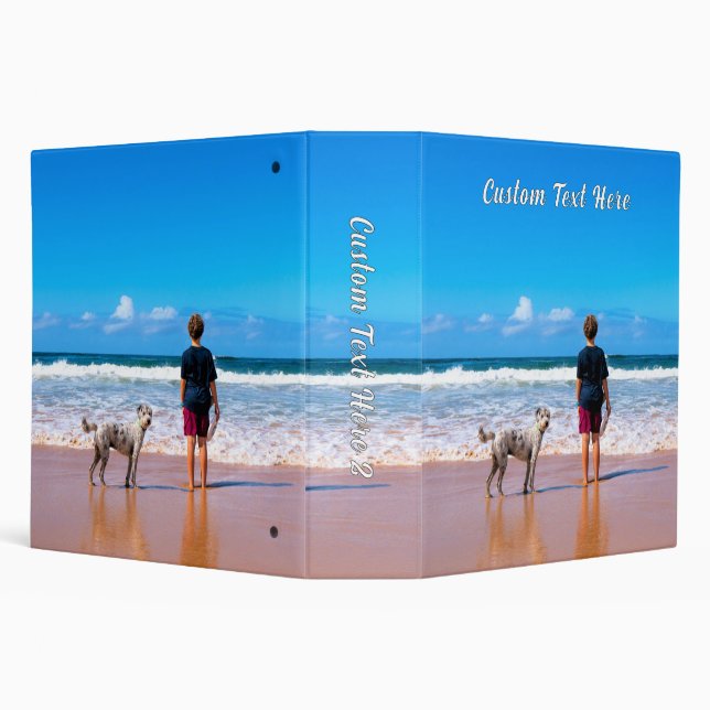 Personalized Your Pet Photo Binder and Custom Text (Background)