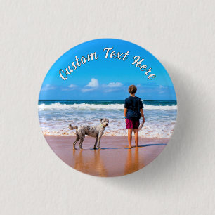 Personalized Your Pet Photo Button Custom Text