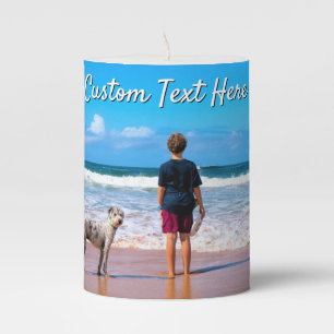 Personalized Your Pet Photo Candle Custom Text