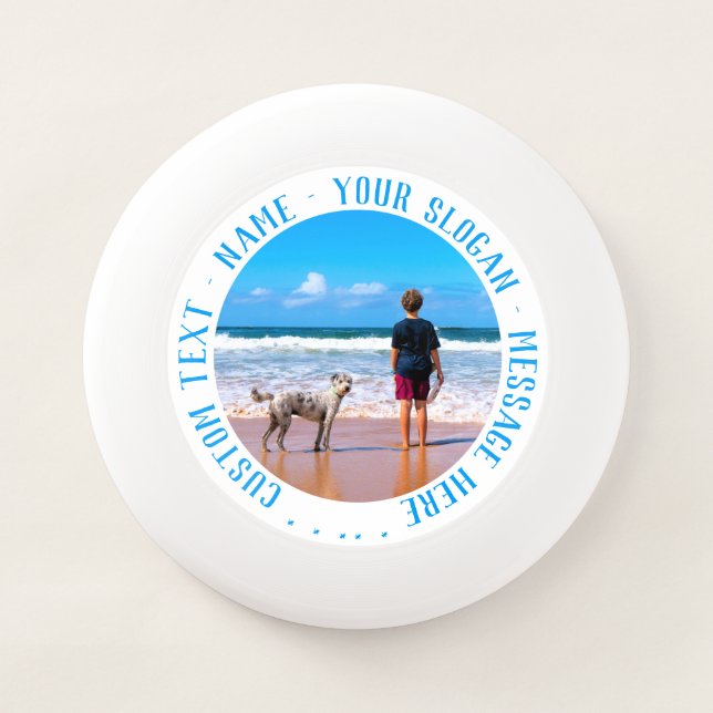 Personalized Your Pet Photo Custom Text Frisbee (Front)