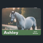 Personalized Your Pet Photo Horse Custom Name iPad Pro Cover<br><div class="desc">This stylish iPad Air cover can be customized with your photo of your favorite animal or pet Click on. 'Personalize' to add your own choice of cover photo,  your horse's name,  and your own name (or recipient's name). The stylish and simple cover makes an ideal gift for horse lovers.</div>