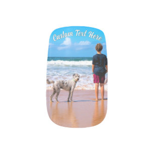 Personalized Your Pet Photo Nail Art Custom Text