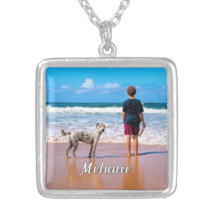 Personalized Your Pet Photo Necklace Custom Name