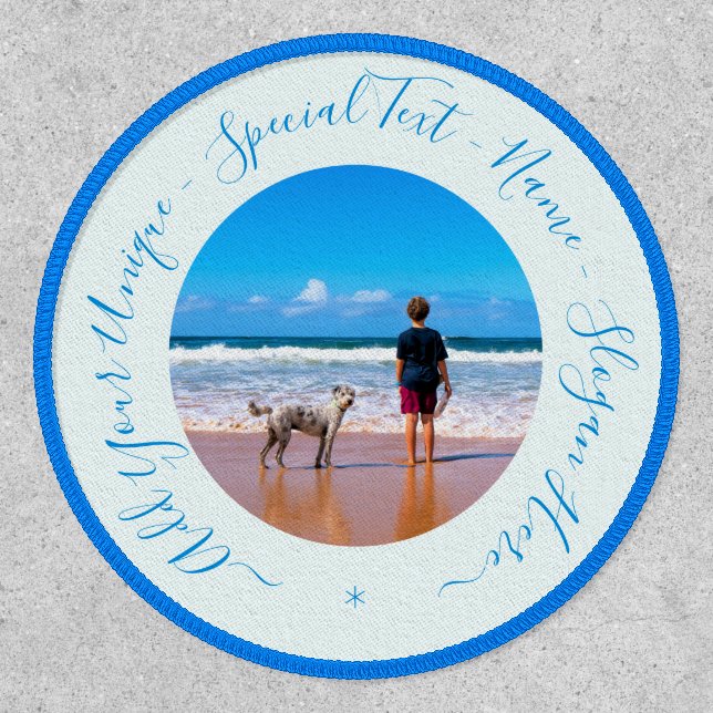Personalized Your Pet Photo Patch with Custom Text (Front)