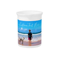 Personalized Your Pet Photo Pitcher Custom Text