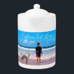 Personalized Your Pet Photo Teapot and Custom Text<br><div class="desc">Custom Photo and Text Teapots - Your Own Design with Pet - Personalized Family / Friends or Personal Teapot Gift - Add Your Photo and Text - Resize and move or remove and add elements / text with Customization tool ! Choose / add your favorite font / color / size...</div>