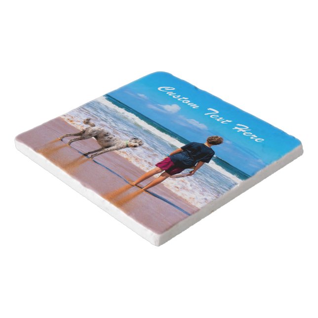 Personalized Your Pet Photo Trivet Custom Text (Corner)