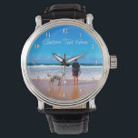 Personalized Your Pet Photo Watch with Custom Text<br><div class="desc">Custom Photo and Text Watch - Create Your Own Design with Pet / Dog / Cat - Personalized Dad / Mom / Kids / Family / Friends or Personal Watches Photo Gifts Accessories ( Choose Watch Style ) - Add Your Photo and Text - Resize and move or remove and...</div>