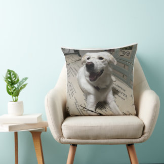 Personalized Your Pet's Photo And Name "Home is.." Throw Pillow