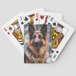 Personalized Your Pet's Photo with Name Poker Cards