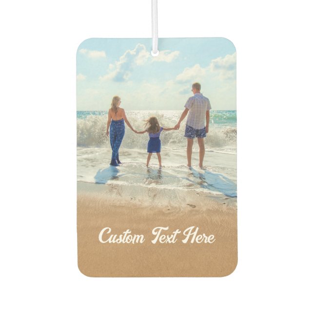 Personalized Your Photo Air Freshener Custom Text (Front)