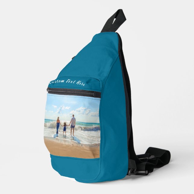 Personalized Your Photo and Custom Text Sling Bag (Right Corner)