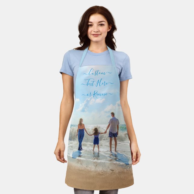 Personalized Your Photo Apron with Custom Text (Worn)