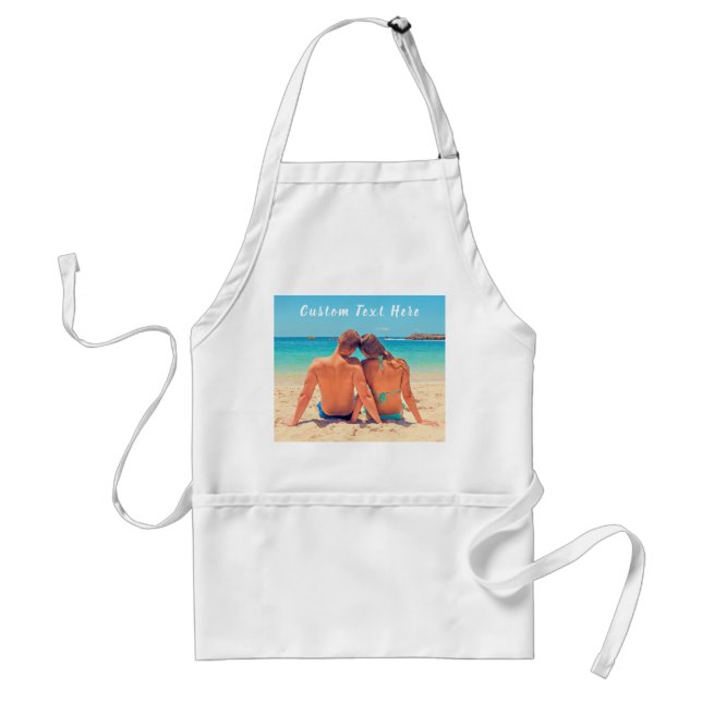 Personalized Your Photo Apron with Custom Text (Front)