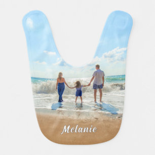 Personalized Your Photo Baby Bib with Custom Name