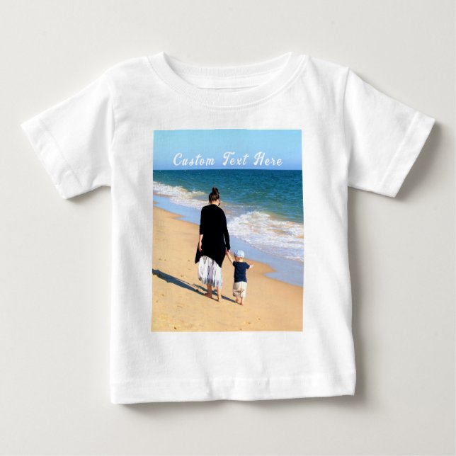 Personalized Your Photo Baby T-Shirt Custom Text (Front)