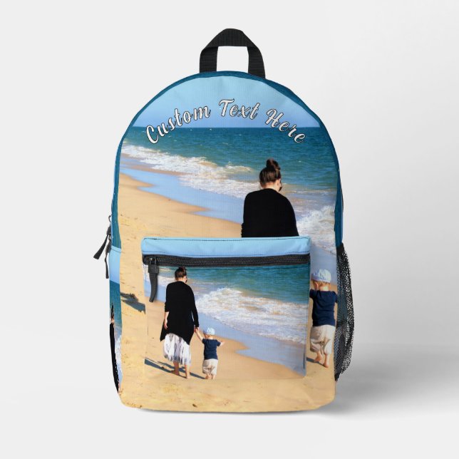Personalized Your Photo Backpack with Custom Text (Front)