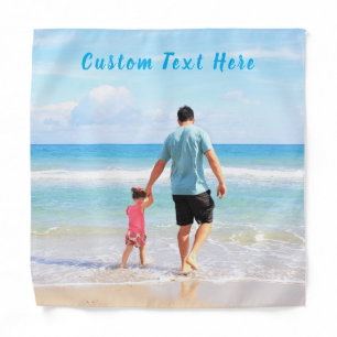 Personalized Your Photo Bandana with Custom Text