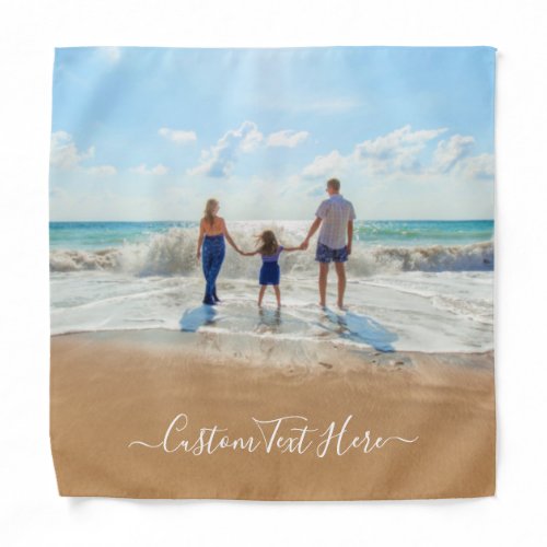 Personalized Your Photo Bandana with Custom Text