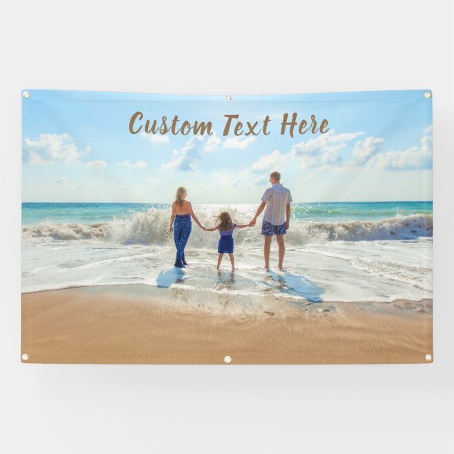 Personalized Your Photo Banner with Custom Text (Horizontal)