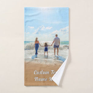 Personalized Your Photo Bath Towels Custom Text