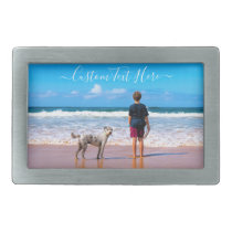 Personalized Your Photo Belt Buckle Custom Text