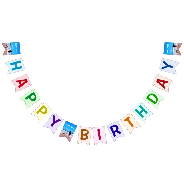 Personalized Your Photo Birthday Flags Custom Name (All)