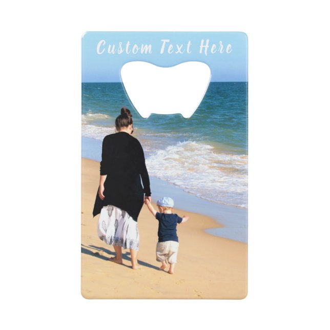 Personalized Your Photo Bottle Opener Custom Text (Front)