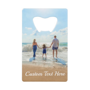 Personalized Your Photo Bottle Opener Custom Text