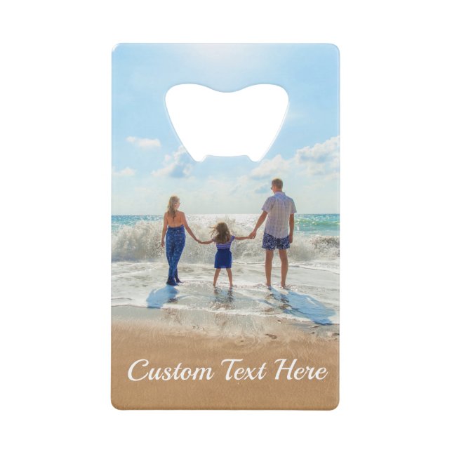 Personalized Your Photo Bottle Opener Custom Text (Front)