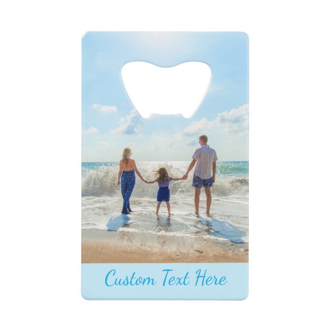 Personalized Your Photo Bottle Opener Custom Text (Front)