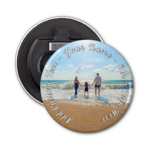 Personalized Your Photo Bottle Opener Custom Text