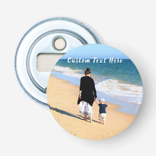 Personalized Your Photo Bottle Opener Custom Text