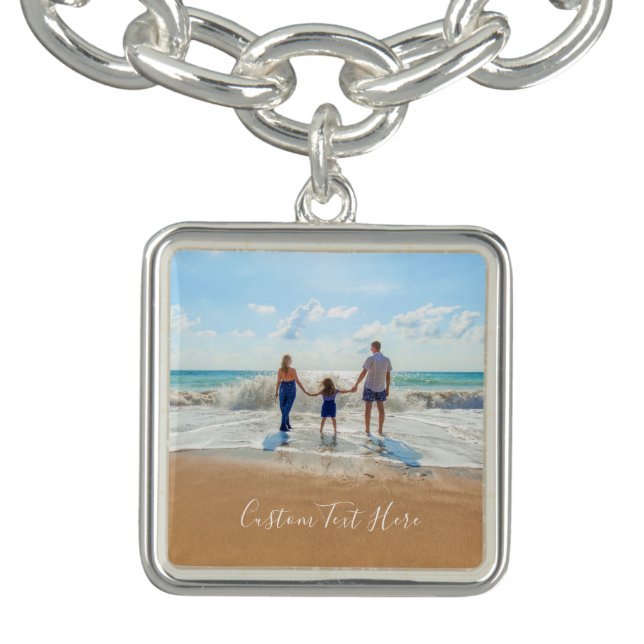 Personalized Your Photo Bracelet with Custom Text (Design)