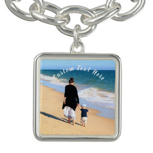 Personalized Your Photo Bracelet with Custom Text