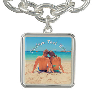Personalized Your Photo Bracelet with Custom Text