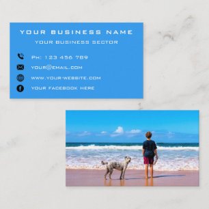 Personalized Your Photo Business Card Custom Text