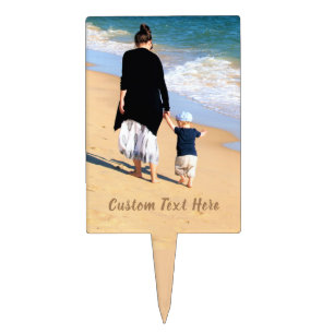 Personalized Your Photo Cake Topper Custom Text